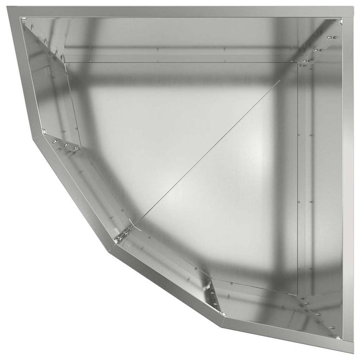 Ghiveci de colț Argintiu 45 x 45 x 35 cm Oțel galvanizat - WALTI WALTI
