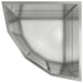 Ghiveci de colț Argintiu 45 x 45 x 35 cm Oțel galvanizat - WALTI WALTI