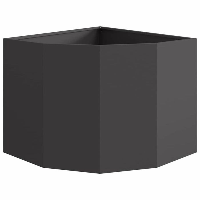 Ghiveci de colț Negru 60 x 60 x 50 cm Oțel WALTI