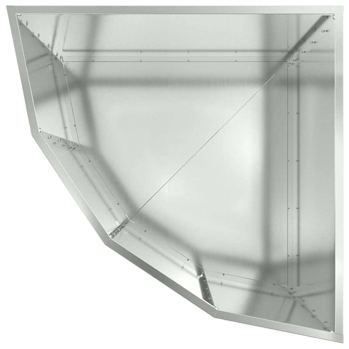 Ghiveci de colț Argintiu 60 x 60 x 50 cm Oțel galvanizat - WALTI WALTI