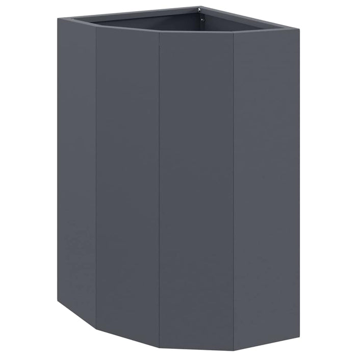 Ghiveci de colț Antracit 30 x 30 x 50 cm Oțel - WALTI WALTI