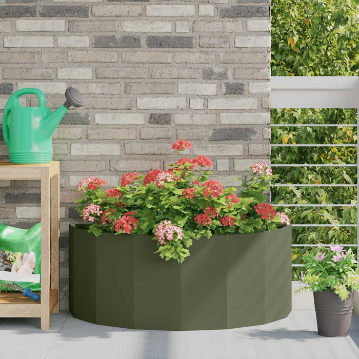 Jardinieră Verde măsliniu 90 x 45 x 35 cm Oțel - WALTI WALTI
