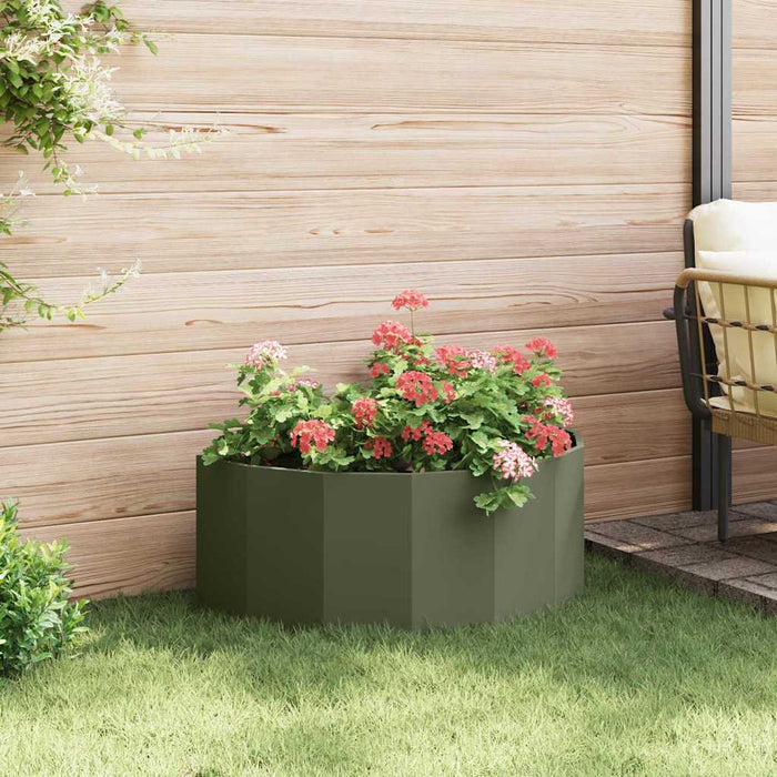 Jardinieră Verde măsliniu 90 x 45 x 35 cm Oțel - WALTI WALTI