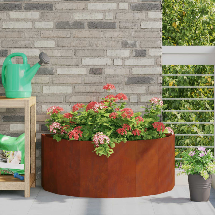 Jardinieră Ruginit 90 x 45 x 35 cm Oțel rezistent de intemperii - WALTI WALTI