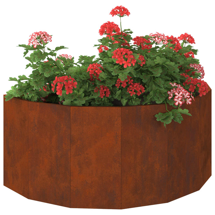Jardinieră Ruginit 90 x 45 x 35 cm Oțel rezistent de intemperii - WALTI WALTI