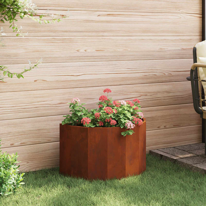 Jardinieră Ruginit 60 x 30 x 35 cm Oțel rezistent de intemperii - WALTI WALTI
