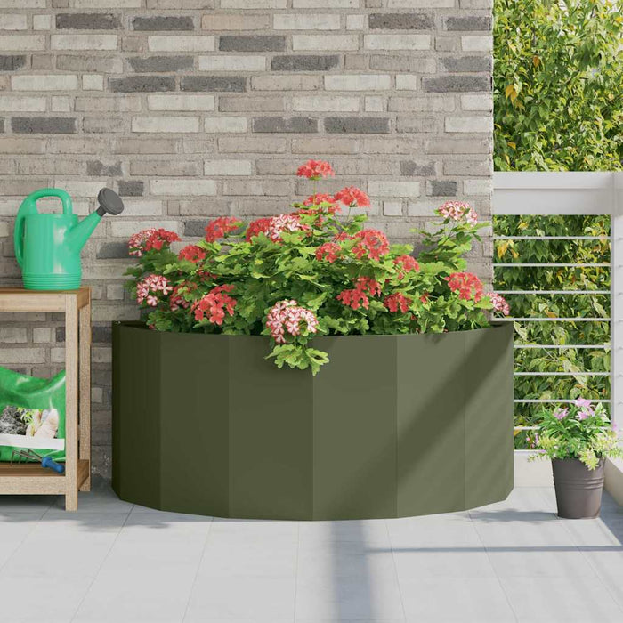 Jardinieră Verde măsliniu 120 x 60 x 50 cm Oțel - WALTI WALTI