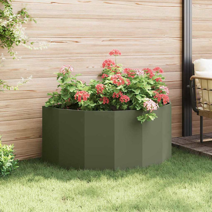 Jardinieră Verde măsliniu 120 x 60 x 50 cm Oțel - WALTI WALTI