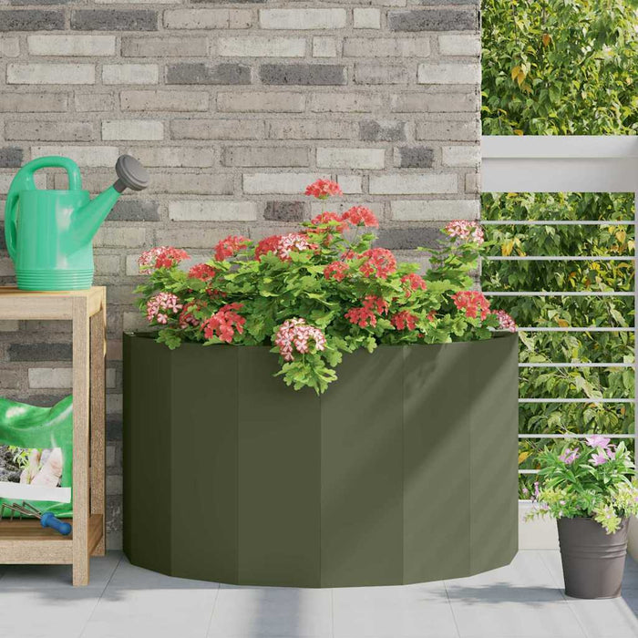 Jardinieră Verde măsliniu 90 x 45 x 50 cm Oțel - WALTI WALTI