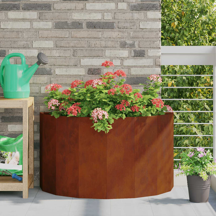 Jardinieră Ruginit 90 x 45 x 50 cm Oțel rezistent de intemperii - WALTI WALTI