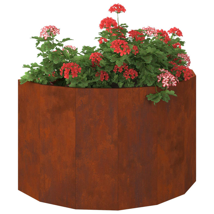 Jardinieră Ruginit 90 x 45 x 50 cm Oțel rezistent de intemperii - WALTI WALTI