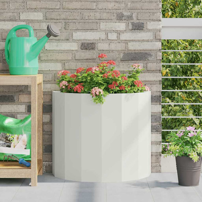 Jardinieră Alb 60 x 30 x 50 cm Oțel - WALTI WALTI