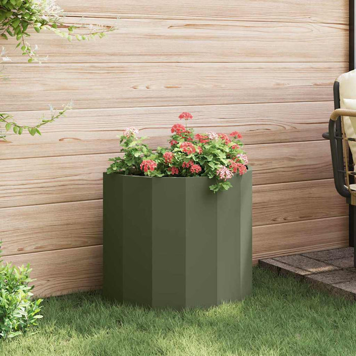 Jardinieră Verde măsliniu 60 x 30 x 50 cm Oțel - WALTI WALTI