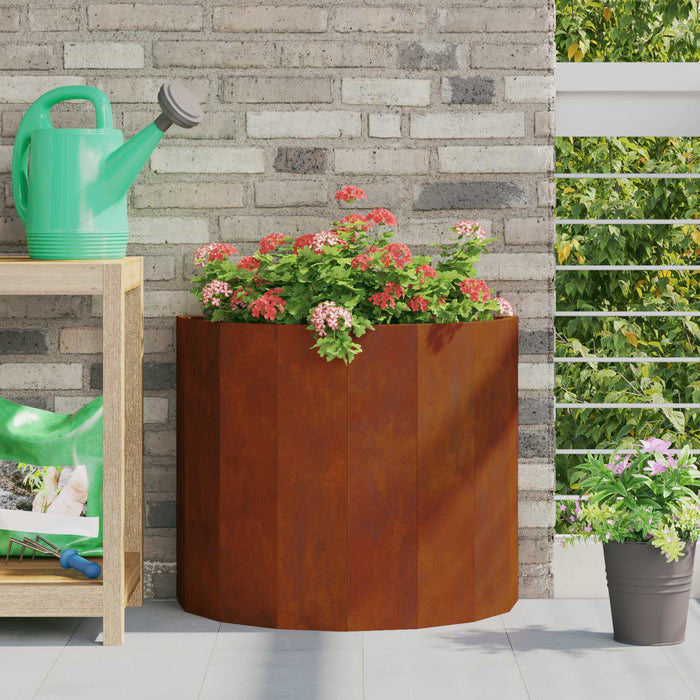 Jardinieră Ruginit 60 x 30 x 50 cm Oțel rezistent de intemperii - WALTI WALTI