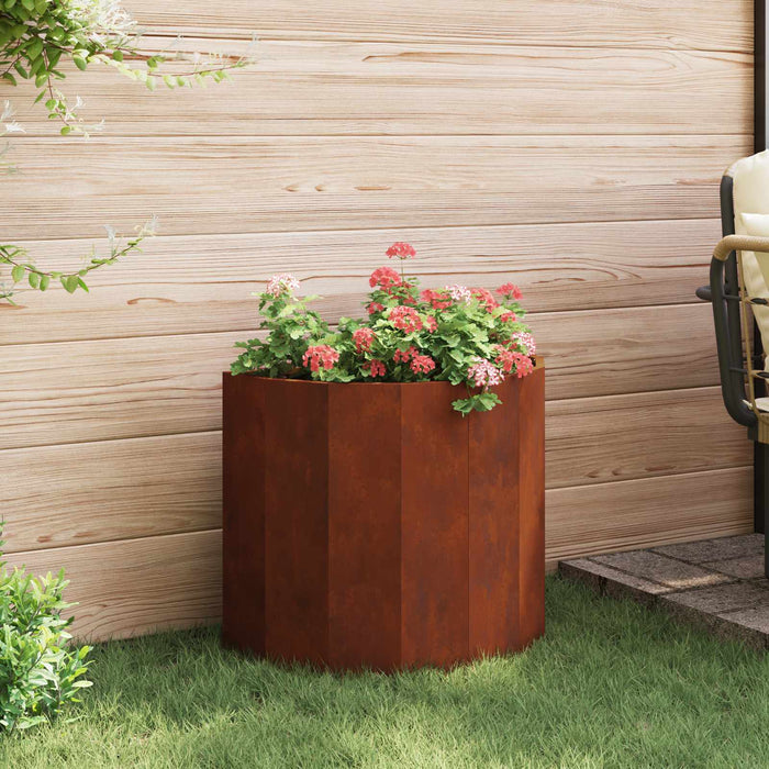 Jardinieră Ruginit 60 x 30 x 50 cm Oțel rezistent de intemperii - WALTI WALTI