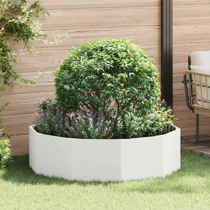 Jardinieră Alb 120 x 120 x 35 cm Oțel - WALTI WALTI
