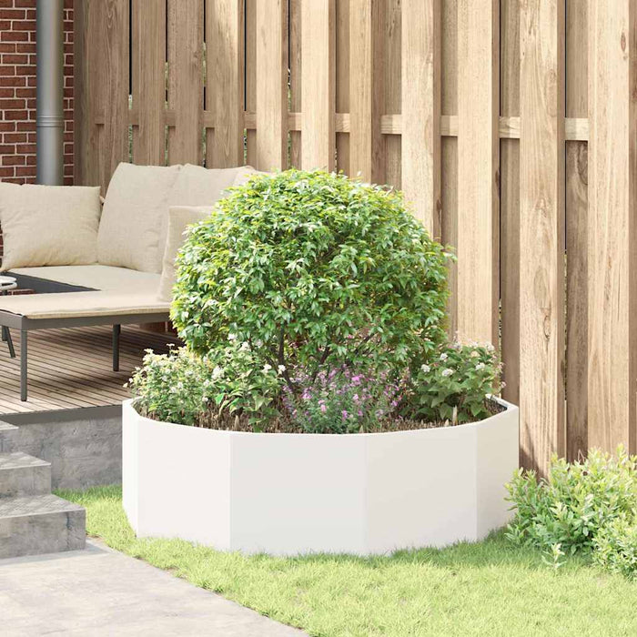 Jardinieră Alb 120 x 120 x 35 cm Oțel - WALTI WALTI