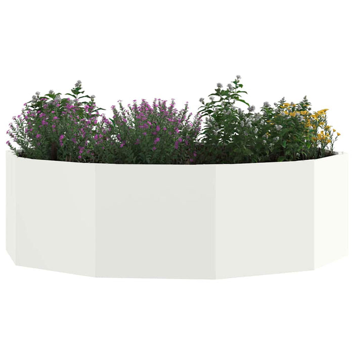 Jardinieră Alb 120 x 120 x 35 cm Oțel - WALTI WALTI