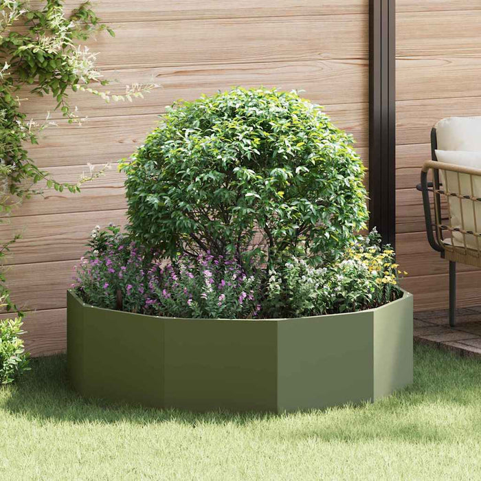 Jardinieră Verde măsliniu 120 x 120 x 35 cm Oțel - WALTI WALTI