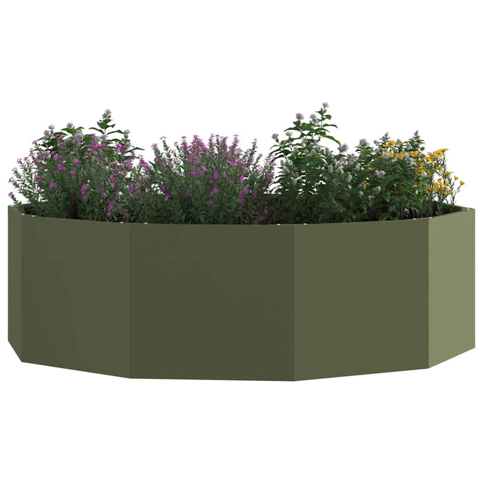 Jardinieră Verde măsliniu 120 x 120 x 35 cm Oțel - WALTI WALTI