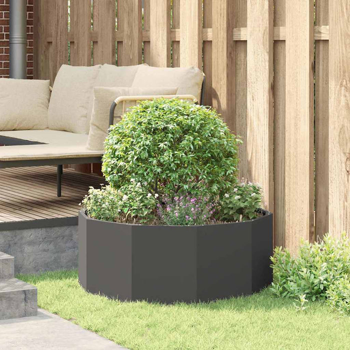 Jardinieră Negru 90 x 90 x 35 cm Oțel - WALTI WALTI