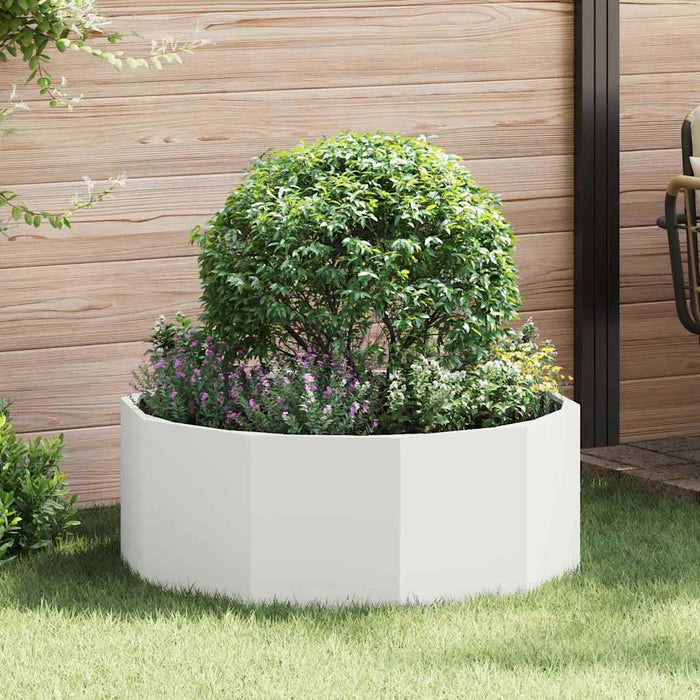 Jardinieră Alb 90 x 90 x 35 cm Oțel - WALTI WALTI