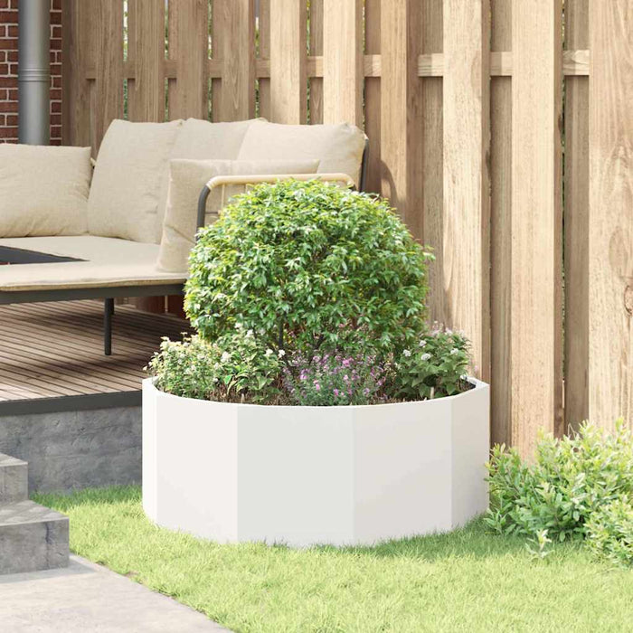 Jardinieră Alb 90 x 90 x 35 cm Oțel - WALTI WALTI