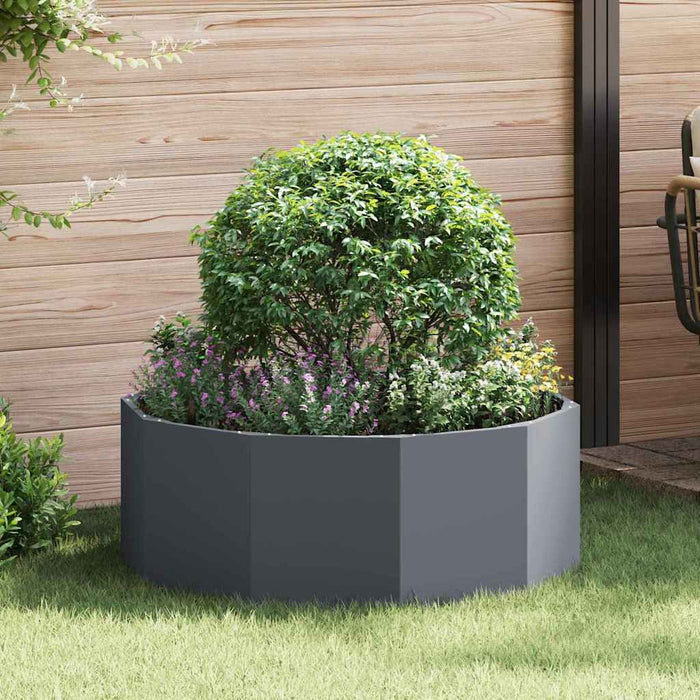 Jardinieră Antracit 90 x 90 x 35 cm Oțel - WALTI WALTI