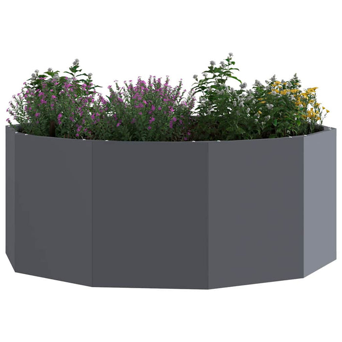 Jardinieră Antracit 90 x 90 x 35 cm Oțel - WALTI WALTI