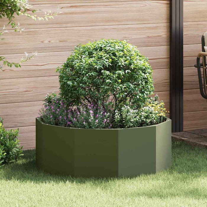 Jardinieră Verde măsliniu 90 x 90 x 35 cm Oțel - WALTI WALTI