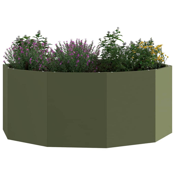 Jardinieră Verde măsliniu 90 x 90 x 35 cm Oțel - WALTI WALTI