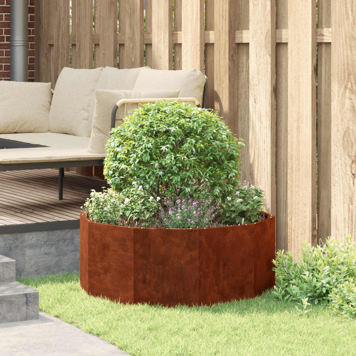 Jardinieră Ruginit 90 x 90 x 35 cm Oțel rezistent de intemperii WALTI