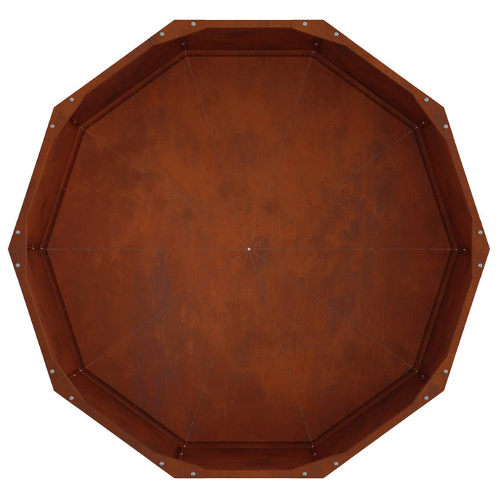 Jardinieră Ruginit 90 x 90 x 35 cm Oțel rezistent de intemperii WALTI