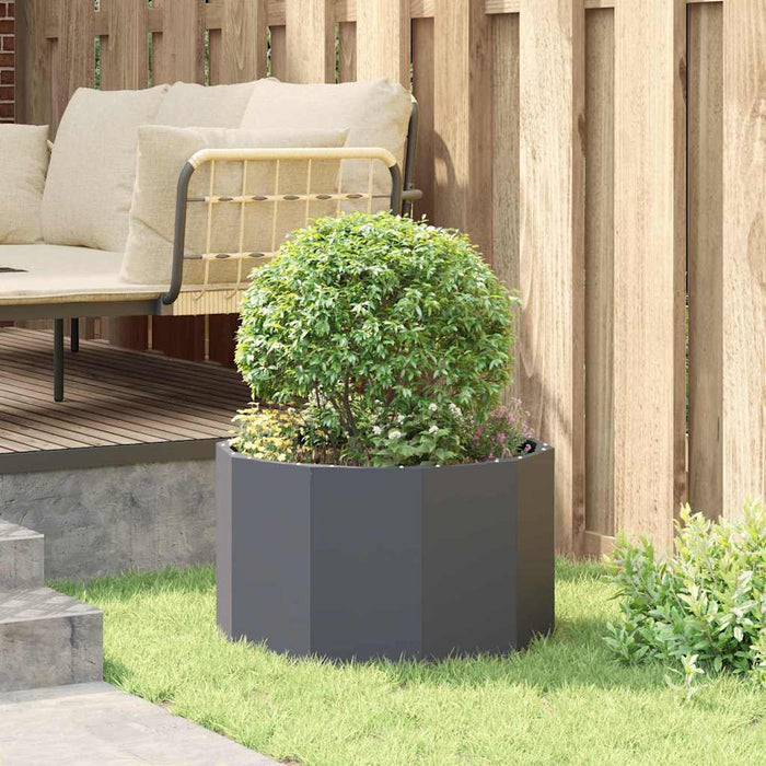 Jardinieră Antracit 60 x 60 x 35 cm Oțel - WALTI WALTI
