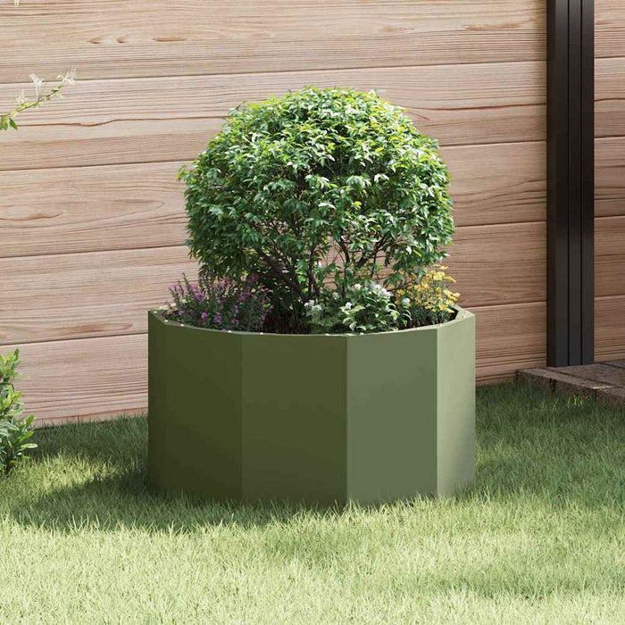Jardinieră Verde măsliniu 60 x 60 x 35 cm Oțel - WALTI WALTI