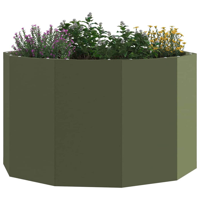 Jardinieră Verde măsliniu 60 x 60 x 35 cm Oțel - WALTI WALTI