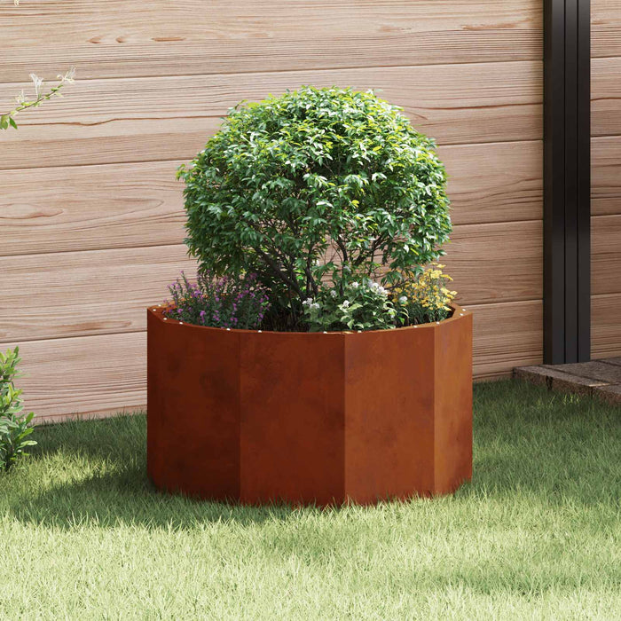 Jardinieră Ruginit 60 x 60 x 35 cm Oțel rezistent de intemperii - WALTI WALTI