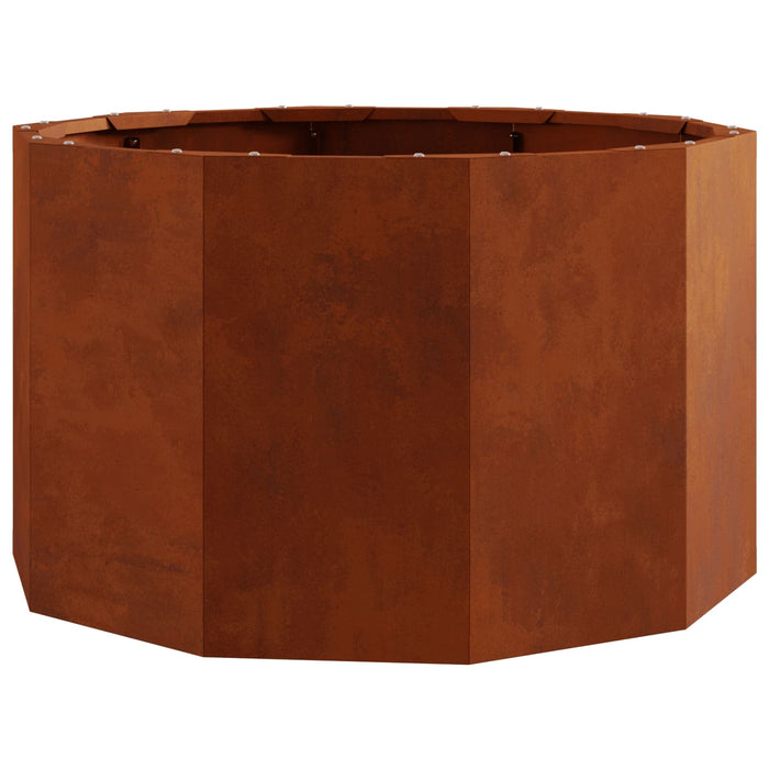 Jardinieră Ruginit 60 x 60 x 35 cm Oțel rezistent de intemperii - WALTI WALTI