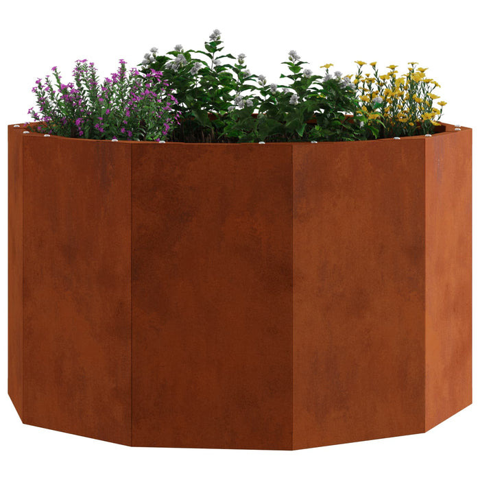Jardinieră Ruginit 60 x 60 x 35 cm Oțel rezistent de intemperii - WALTI WALTI
