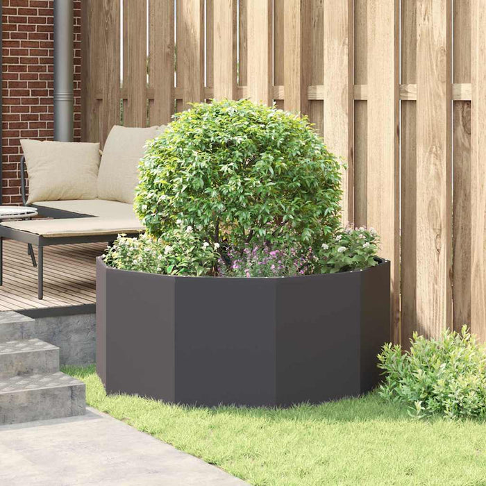 Jardinieră Negru 120 x 120 x 50 cm Oțel - WALTI WALTI