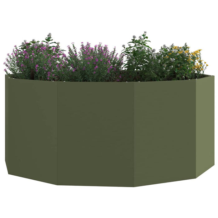 Jardinieră Verde măsliniu 120 x 120 x 50 cm Oțel - WALTI WALTI