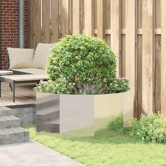 Jardinieră Argintiu 120 x 120 x 50 cm Oţel inoxidabil - WALTI WALTI