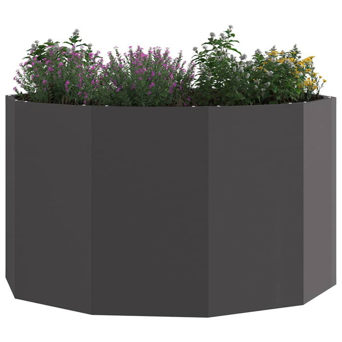 Jardinieră Negru 90 x 90 x 50 cm Oțel WALTI