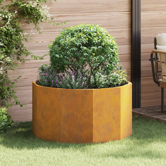 Jardinieră Ruginit 90 x 90 x 50 cm Oțel rezistent de intemperii WALTI