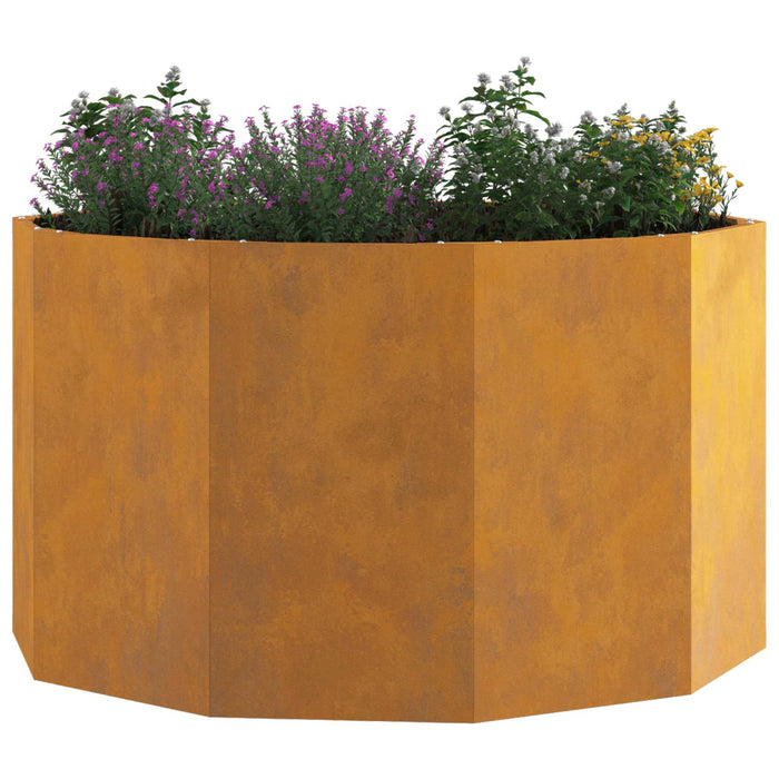 Jardinieră Ruginit 90 x 90 x 50 cm Oțel rezistent de intemperii WALTI