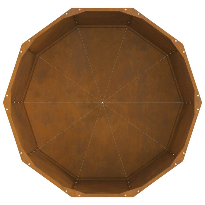 Jardinieră Ruginit 90 x 90 x 50 cm Oțel rezistent de intemperii WALTI