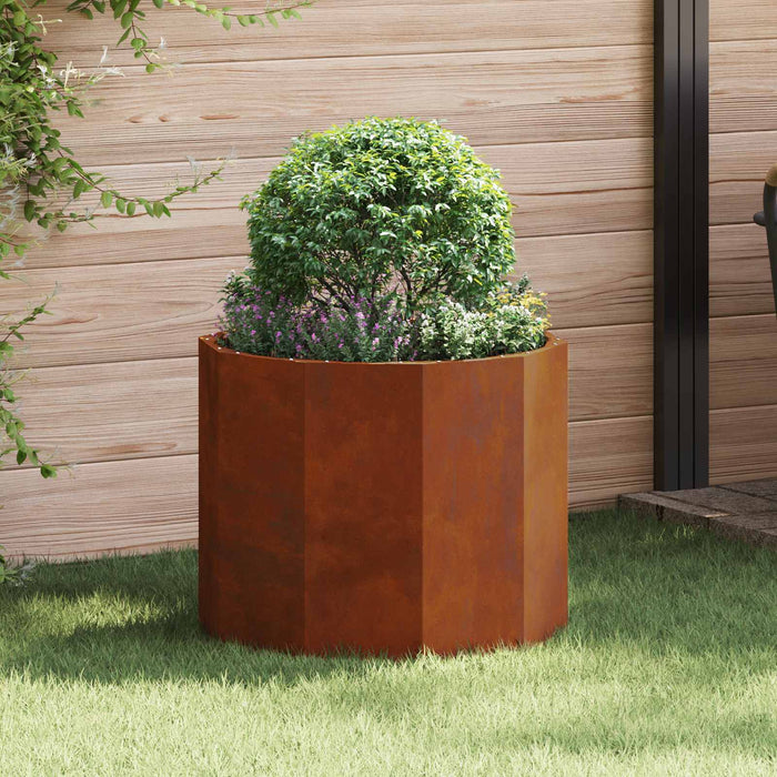 Jardinieră Ruginit 60 x 60 x 50 cm Oțel rezistent de intemperii WALTI