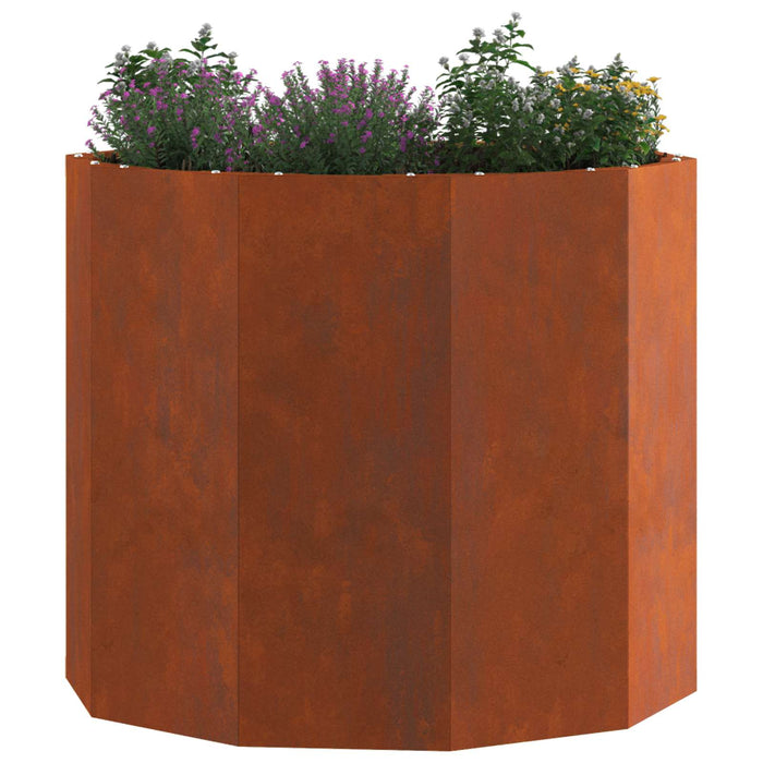 Jardinieră Ruginit 60 x 60 x 50 cm Oțel rezistent de intemperii WALTI