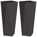 Jardinieră 2 pcs Negru 30 x 30 x 75 cm Oțel - WALTI WALTI