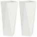 Jardinieră 2 pcs Alb 30 x 30 x 75 cm Oțel - WALTI WALTI